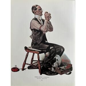 Norman Rockwell, Contentment, Fishing, Dragonfly, August 1926, The Bookworm, Use